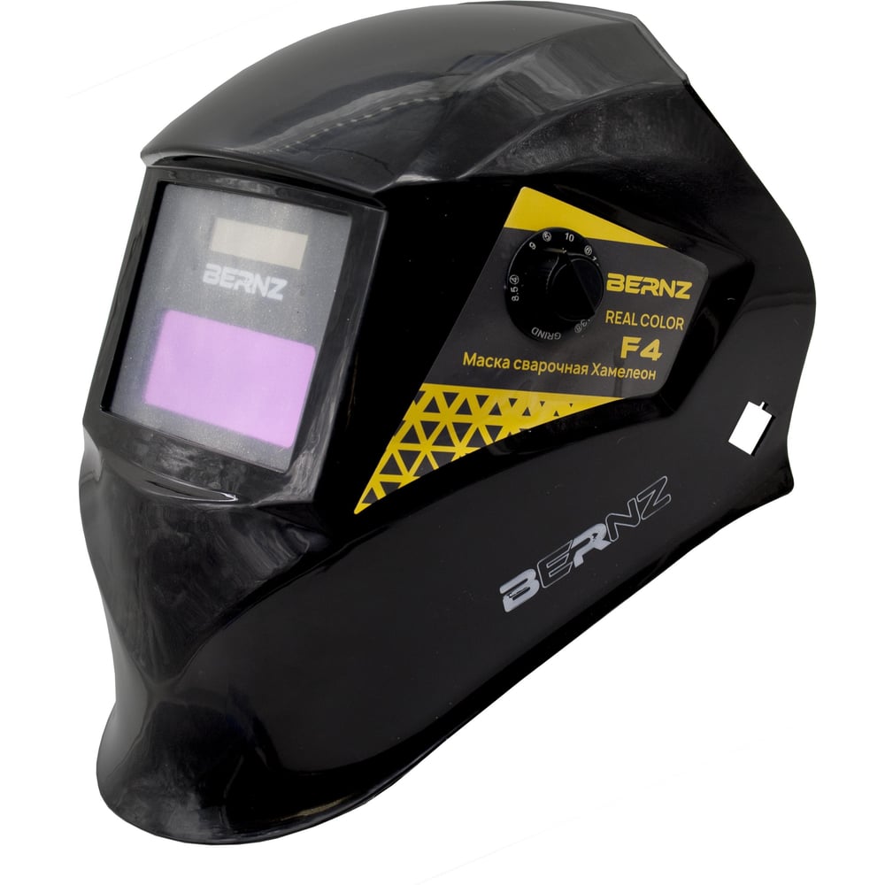 Изображение товара Маска сварщика Ф4 хамелеон BERNZ с регулятором затемнения и солнечной батареей