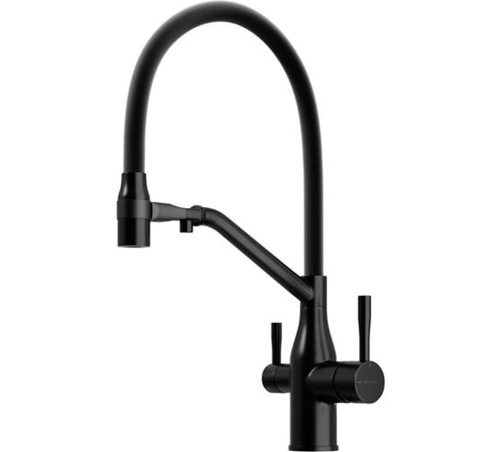 Изображение товара Смеситель для кухни Sancos Orta с возможностью подключения фильтра для воды, цвет матовый черный SC4008MB