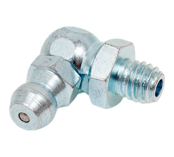 Изображение товара Пресс-масленка угловая оц. H3 M6x1 комплект 10 шт., оцинкованная сталь, Европейский стандарт DIN71412, MasloSmenka 010301-10