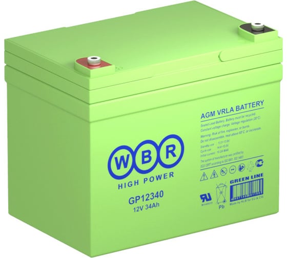 Изображение товара Аккумулятор для ИБП WBR GP12340 12В, 34 Ач УТ-00000219