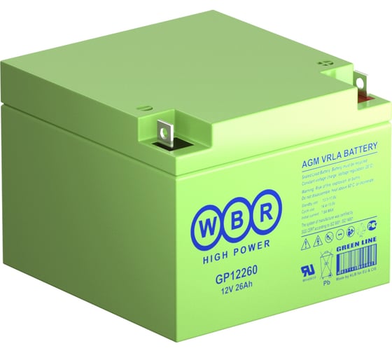 Изображение товара Аккумулятор для ИБП WBR GP12260 12В, 26 Ач УТ-00000218