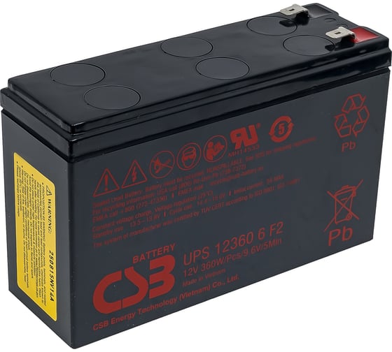 Изображение товара Аккумулятор для ИБП CSB UPS123606 F2 УТ-00000157