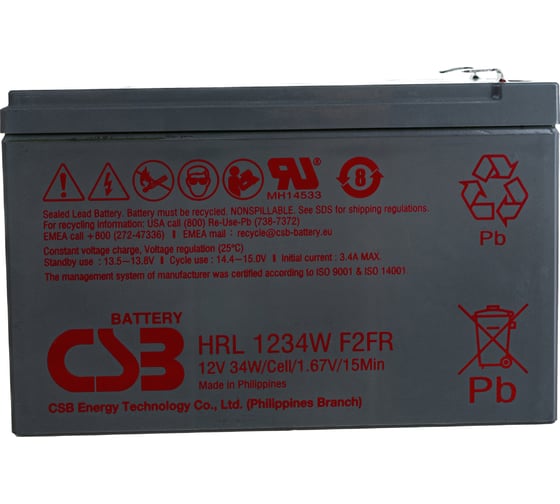 Изображение товара Аккумулятор для ИБП CSB HRL1234W F2 FR УТ-00000128
