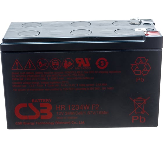 Изображение товара Аккумулятор для ИБП CSB HR1234W F2 УТ-00000117