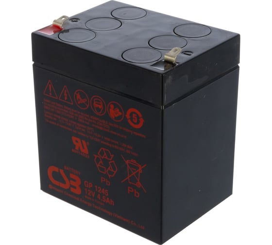 Изображение товара Аккумулятор для ИБП CSB GP1245 12В, 4.5 Ач УТ-00000082