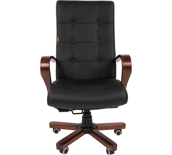 Изображение товара Офисное кресло CHAIRMAN 424WD натуральная кожа/экокожа черная мультиблок 00-07163862