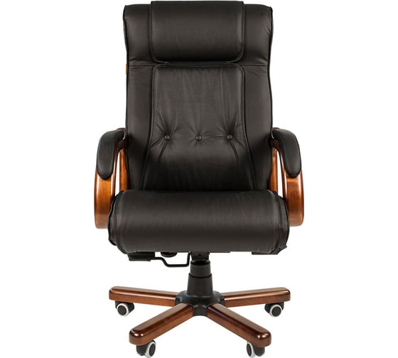 Изображение товара Офисное кресло CHAIRMAN 653 черная натуральная кожа/экокожа мультиблок 00-07163864
