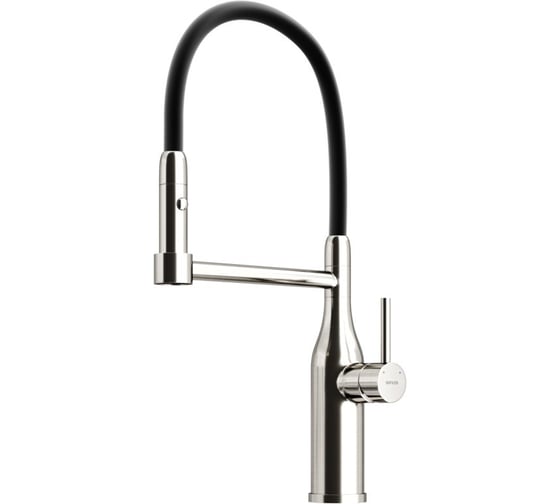 Изображение товара Смеситель для кухни Sancos Pride с гибким изливом, цвет нержавеющая сталь SC4011BNG