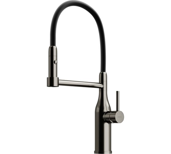 Изображение товара Смеситель для кухни Sancos Pride с гибким изливом, цвет вороненая сталь SC4011GG