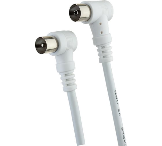 Изображение товара Кабель ТВ вилка-ТВ розетка PERFEO, угловой, 3 м 30013827