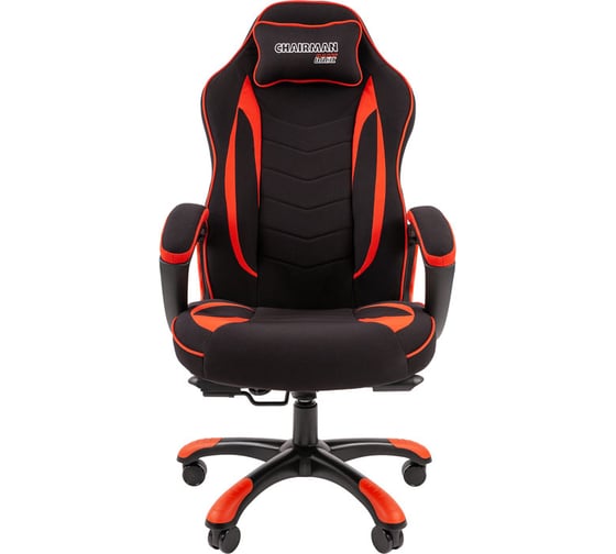 Изображение товара Кресло CHAIRMAN game 28 ткань черный/красный мультиблок 00-07163866