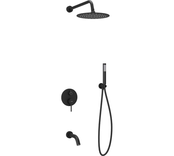 Изображение товара Душевой комплект Sancos Select встраиваемый для душа, цвет черный матовый SC3004MB