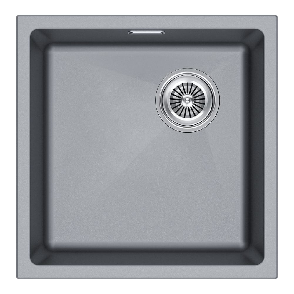 Изображение товара Мойка Paulmark LUMI 45UNI-SKEW искусственный гранит серый металлик