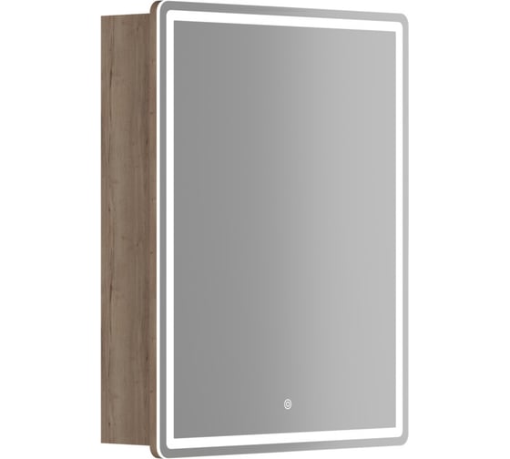 Изображение товара Зеркальный шкаф для ванной комнаты Sancos Mirror 590x150x740 мм, с LED подсветкой, цвет дуб галифакс натуральный MI60EG