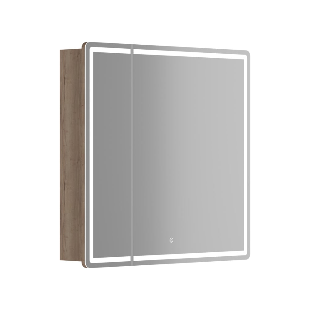 Изображение товара Зеркальный шкаф для ванной комнаты Sancos Mirror 790x150x740 мм, с LED подсветкой, цвет дуб галифакс натуральный MI80EG