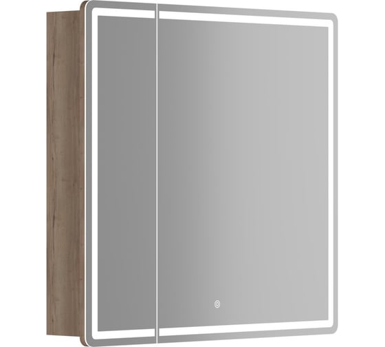 Изображение товара Зеркальный шкаф для ванной комнаты Sancos Mirror 790x150x740 мм, с LED подсветкой, цвет дуб галифакс натуральный MI80EG
