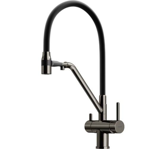 Изображение товара Смеситель для кухни Sancos Dora с возможностью подключения фильтра для воды, цвет вороненая сталь SC4003GG