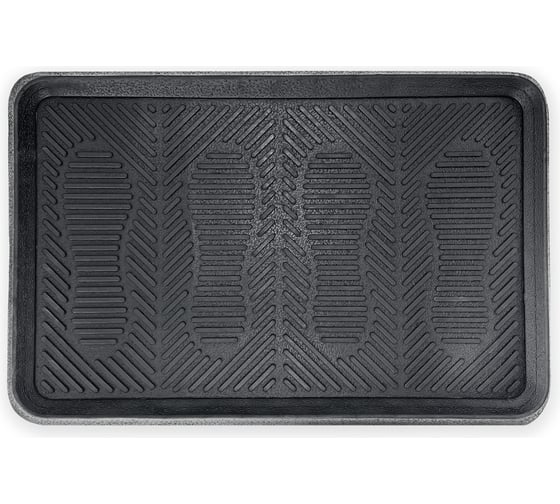 Изображение товара Универсальный лоток-поддон для обуви Бацькина баня 40x60 см, резиновый, черный 93634-ВИ