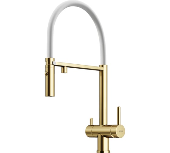 Изображение товара Смеситель для кухни Sancos Imola с возможностью подключения фильтра для воды, цвет брашированное золото SC4010BG