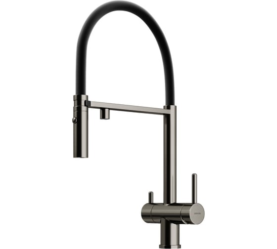 Изображение товара Смеситель для кухни Sancos Imola с возможностью подключения фильтра для воды, цвет вороненая сталь SC4010GG