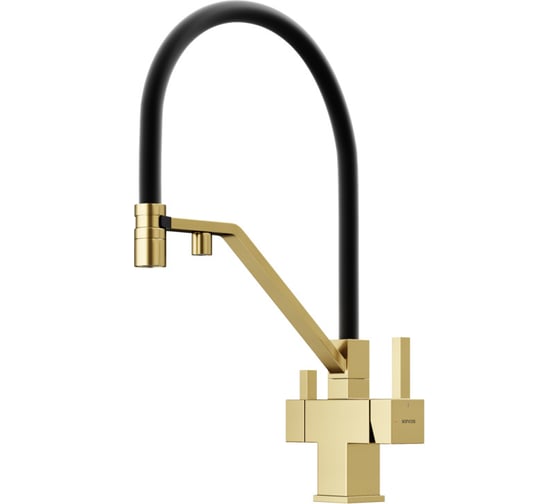 Изображение товара Смеситель для кухни Sancos Loro c возможностью подключения фильтра для воды, цвет брашированное золото SC4007BG