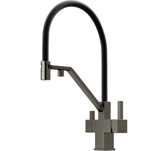 Изображение товара Смеситель для кухни Sancos Loro с возможностью подключения фильтра для воды, цвет вороненая сталь SC4007GG