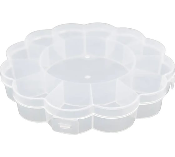 Изображение товара Контейнер-органайзер для мелочей Hobby&pro Цветок, 13 отделений, 155x155x20 мм 7733714