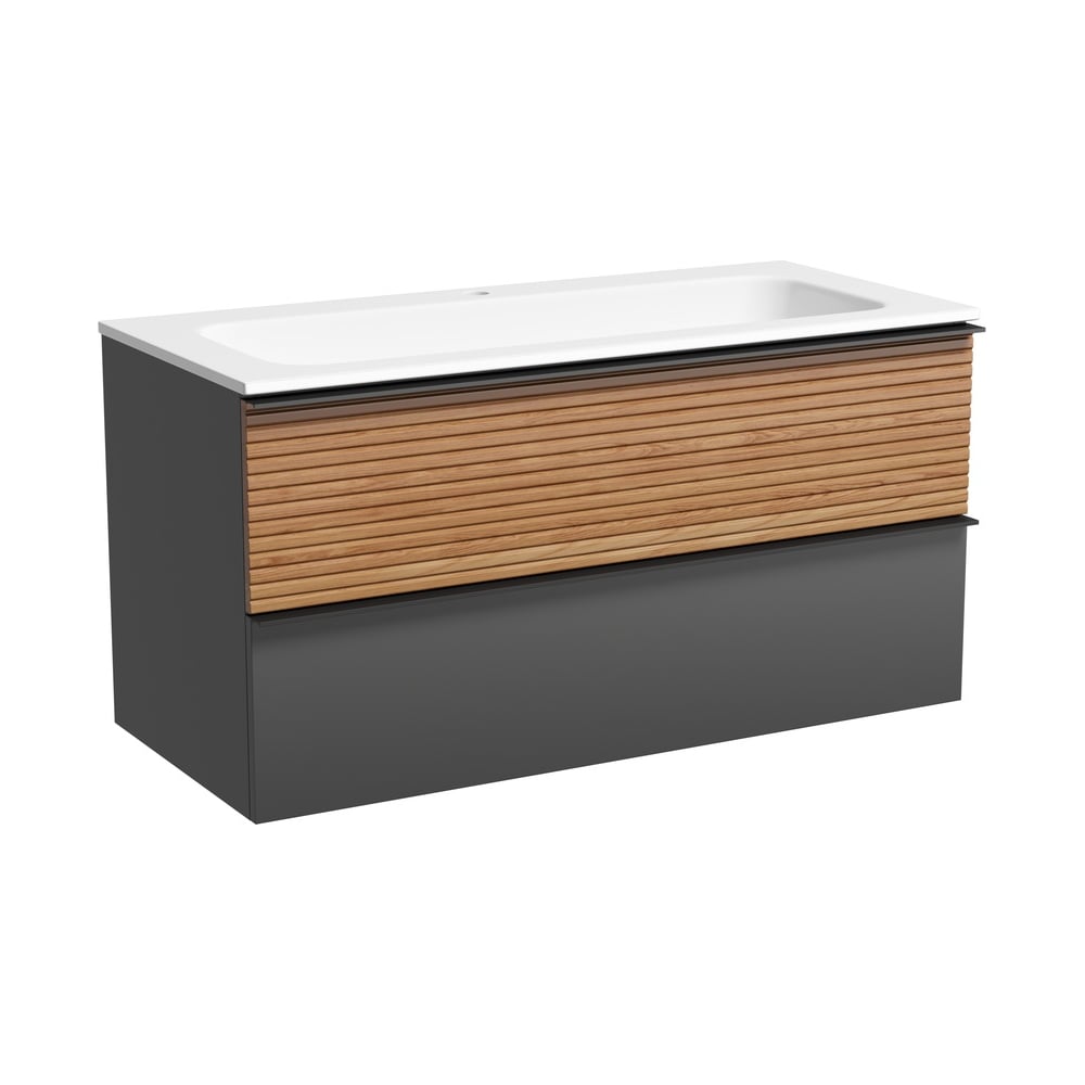 Изображение товара Подвесная тумба Sancos Delta 995x445x500 с двумя ящиками и доводчиками