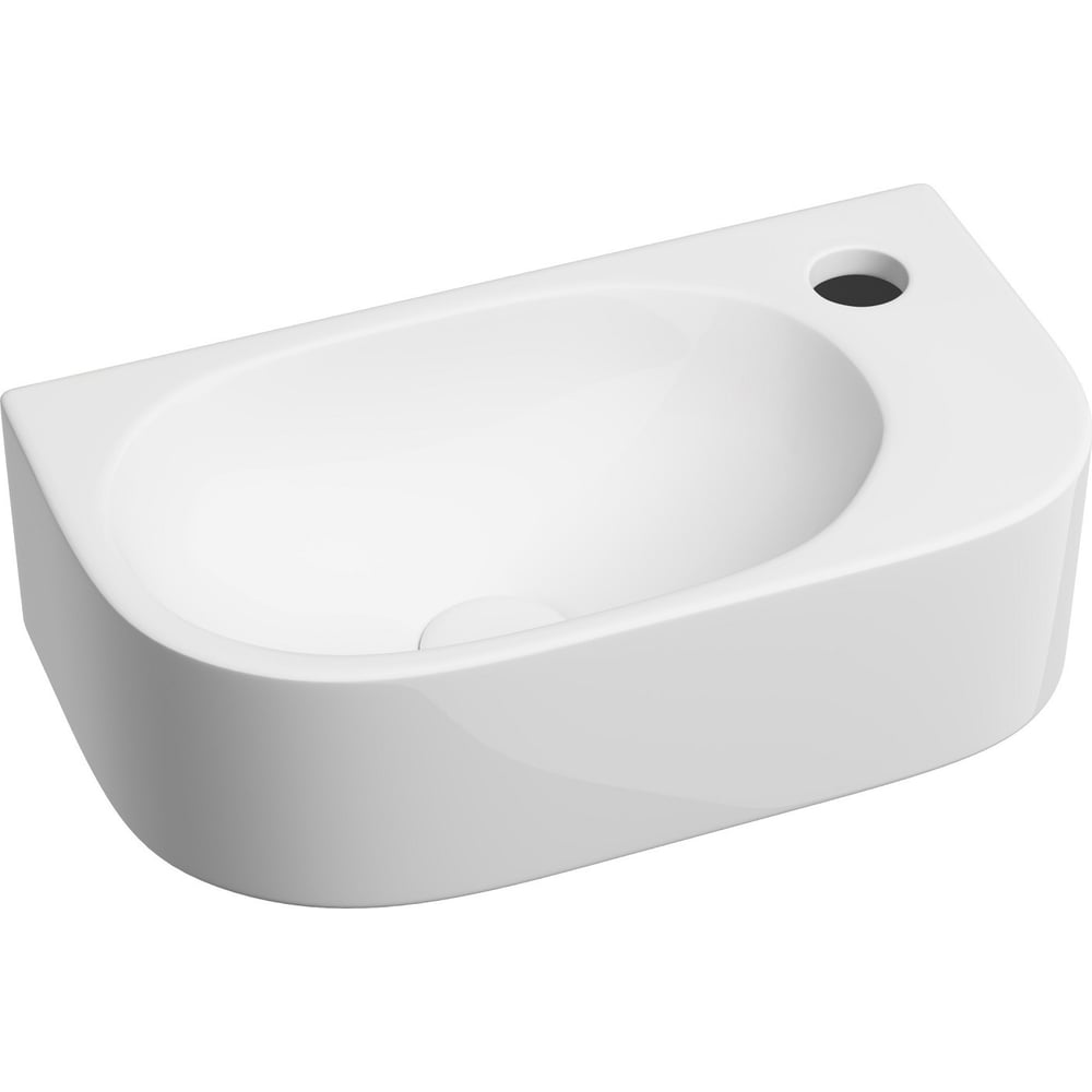 Изображение товара Подвесной умывальник Ceramicanova Element прямоугольный белый санфарфор 409х224мм CN6066L