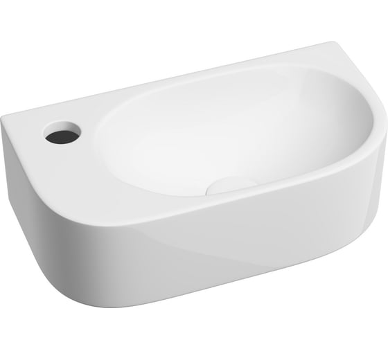 Изображение товара Умывальник подвесной прямоугольный Ceramicanova Element чаша справа, отверстие под смеситель слева, 408х223х110 мм CN6066R