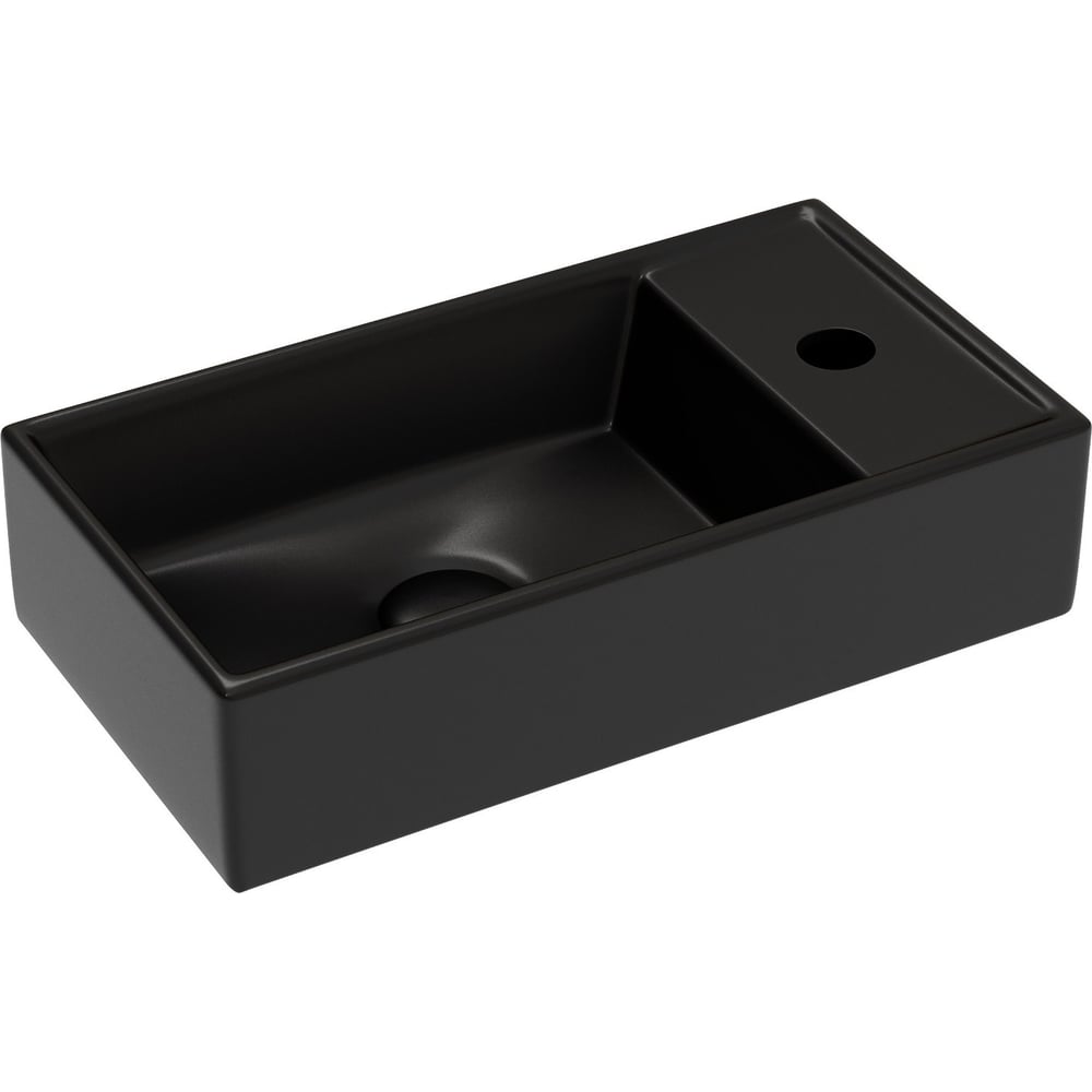 Изображение товара Подвесной умывальник Ceramicanova Element прямоугольный матовый черный CN6051LMB