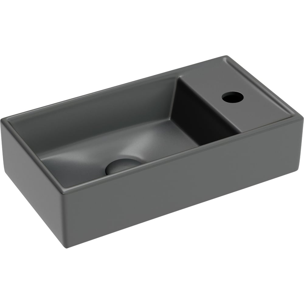 Изображение товара Умывальник подвесной прямоугольный Ceramicanova Element 407x217 мм темный антрацит CN6051LMDH
