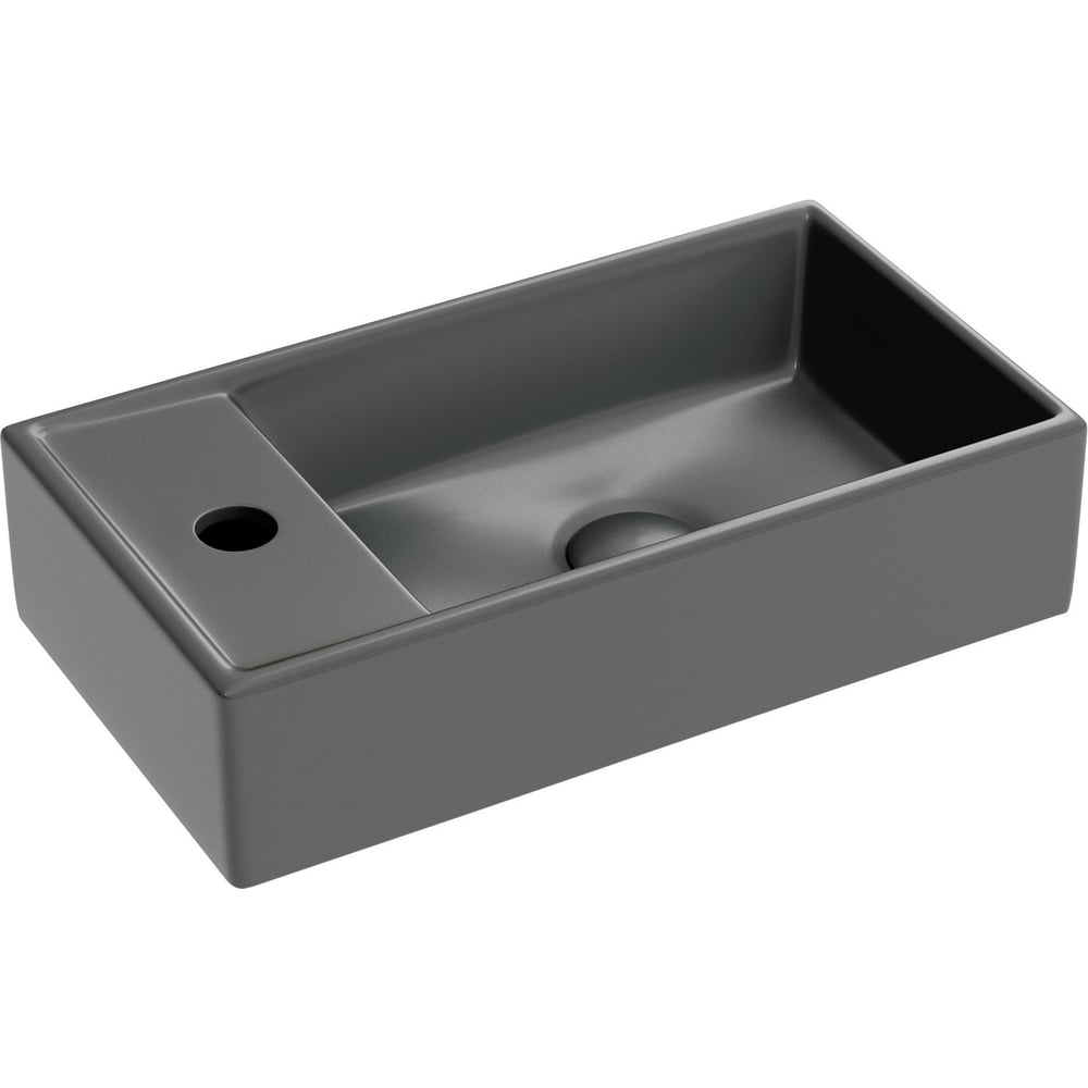 Изображение товара Умывальник подвесной Ceramicanova Element прямоугольный антрацит 407x217 мм