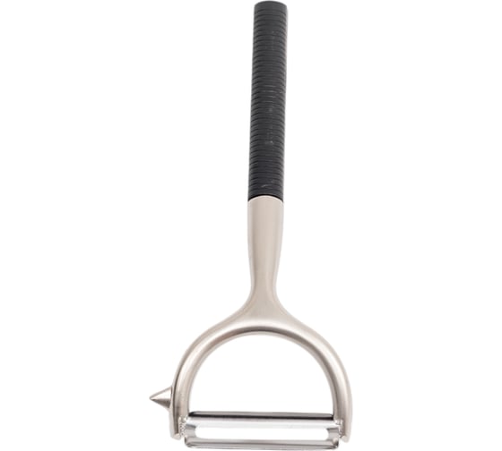 Изображение товара Овощечистка Mallony ELETTO с горизонтальным лезвием, сплав цинка никелированный ABS пластик ручка 004190