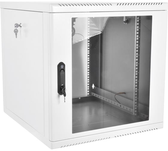 Изображение товара Настенный телекоммуникационный шкаф ЦМО дверь стекло, разборный, серый ШРН-М-12.650