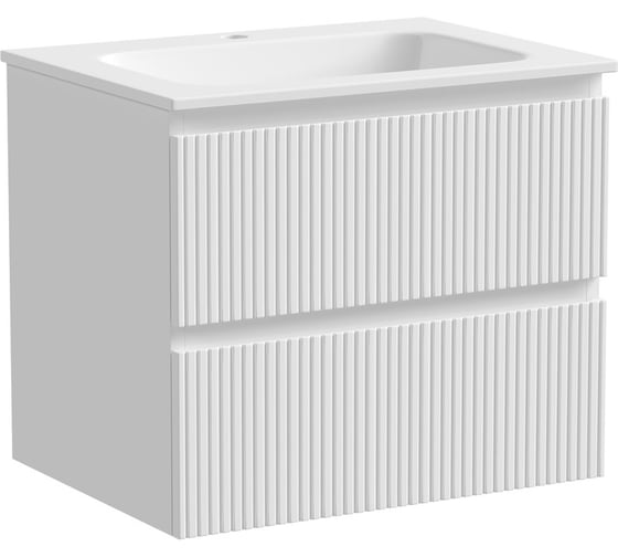 Изображение товара Подвесная тумба Sancos Snob T 590x445x500, c двумя ящиками оснащенными доводчиками, Bianco SNT60W