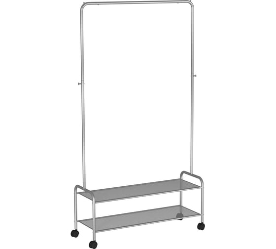 Изображение товара Вешалка гардеробная ЗМИ Валенсия 32М с двумя полками  на колёсах  цвет графит ВГВ32М ГР ВГВ32М  ГР