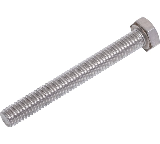 Изображение товара Болт с шестигранной головкой Промрукав нержавеющий (А2), M6x45 мм, DIN 933, 100 шт. PR08.7435