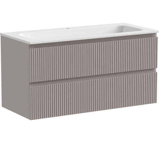 Изображение товара Подвесная тумба Sancos Snob T 995x445x500, c двумя ящиками оснащенными доводчиками, Doha Soft SNT100SM