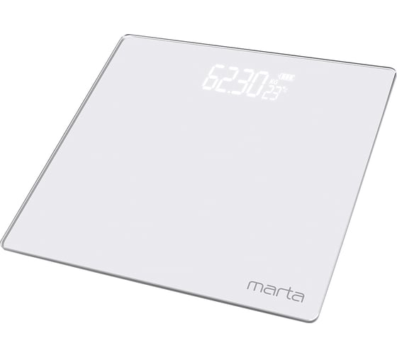 Изображение товара Напольные весы MARTA MT-SC3600 белый жемчуг, LED дисплей, встроенный термометр 38957