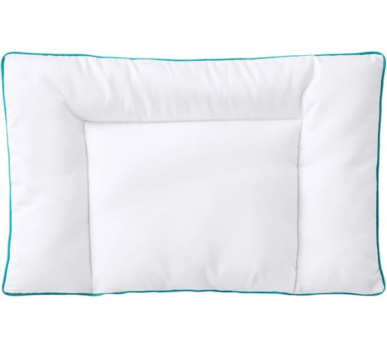 Изображение товара Подушка Облачко искусственный лебяжий пух 35/55 бирюзовый кант 756945