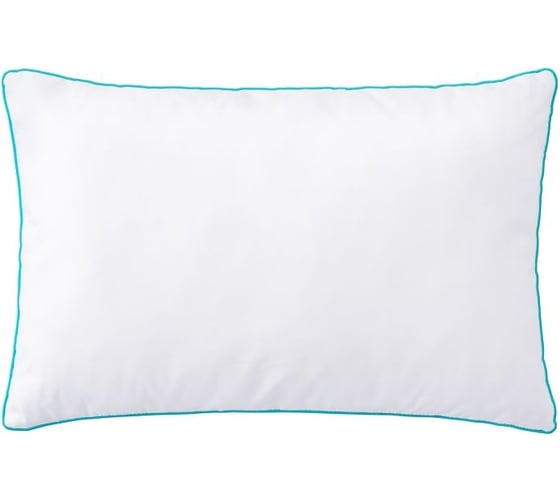 Изображение товара Подушка Облачко искусственный лебяжий пух 40/60 бирюзовый кант 756944