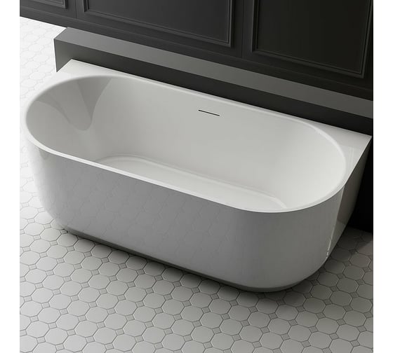 Изображение товара Ванна акриловая VINCEA 1700x800x580, цвет белый, слив-перелив в комплекте, белый VBT-621