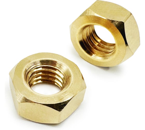 Изображение товара Гайка KREPFIELD Латунная М6 DIN 934 ЛТ шестигранная 30 шт. 934ЛТГАЙКАМ6-30