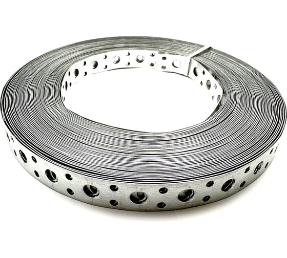 Изображение товара Лента монтажная перфорированная КрепПак прямая для прямого монтажа ЛМП 20x0.55, 25 м 010.01002