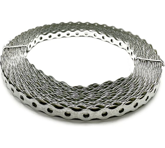 Изображение товара Лента монтажная перфорированная КрепПак волна для прямого монтажа ЛМПВ 12x0.55, 25 м 010.02001