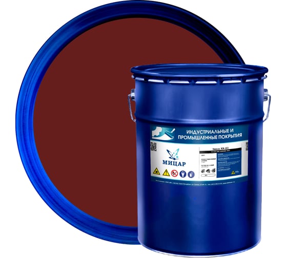 Изображение товара Фасадная краска Мицар ХВ-161 20 кг красно-коричневый УТ000001552