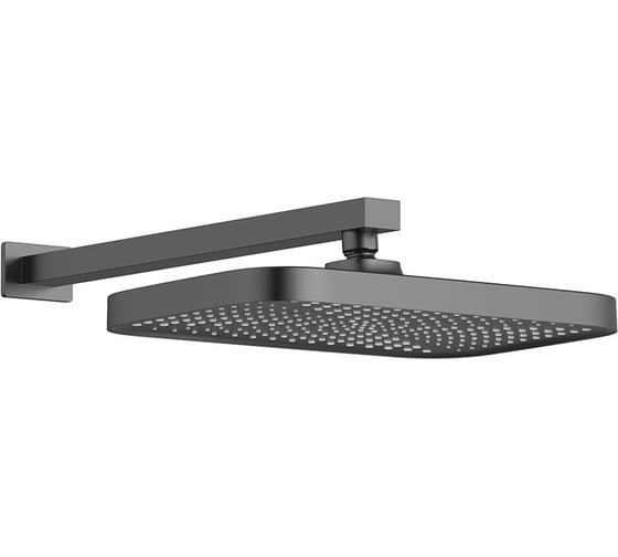 Изображение товара Верхний душ с держателем VINCEA вороненая сталь VSHD-41CGM