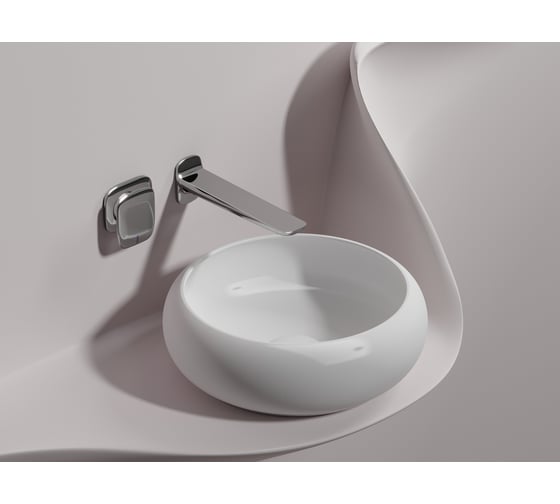 Изображение товара Умывальник чаша накладная Ceramicanova Element круглая, белый матовый, 360х360х120 мм CN6050MW