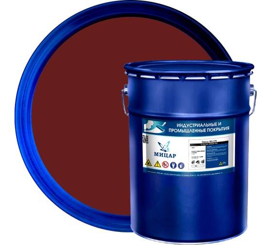 Изображение товара Фасадная краска Мицар КО-174 20 кг красно-коричневый УТ000002167